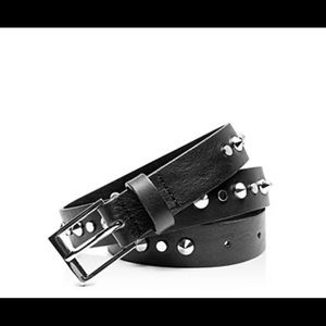 NWOT Zadig & Voltaire black leather studded belt